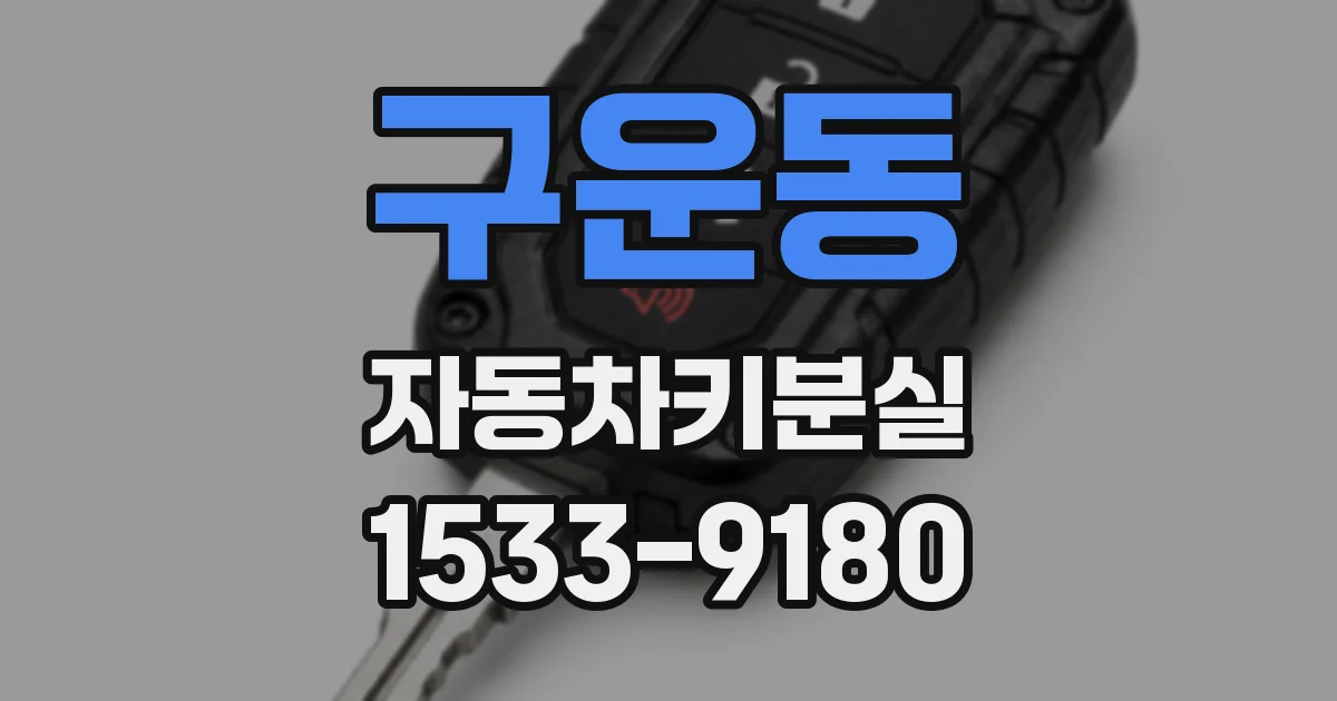 구운동 자동차키분실
