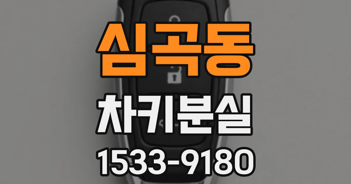 심곡동 차키분실