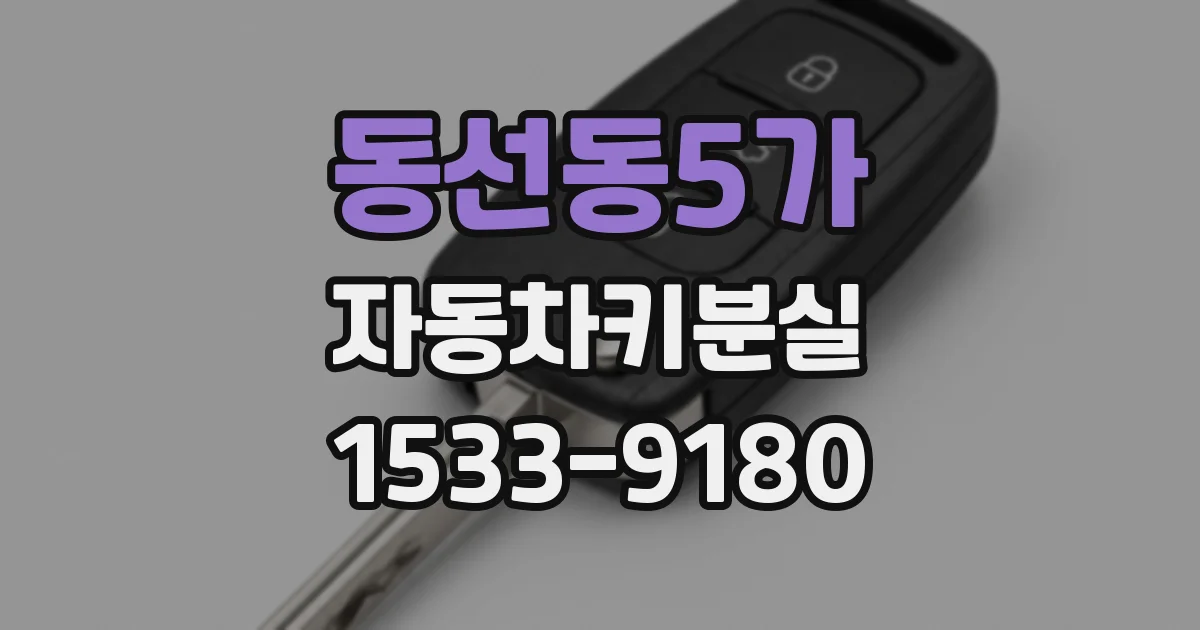 동선동5가 자동차키분실