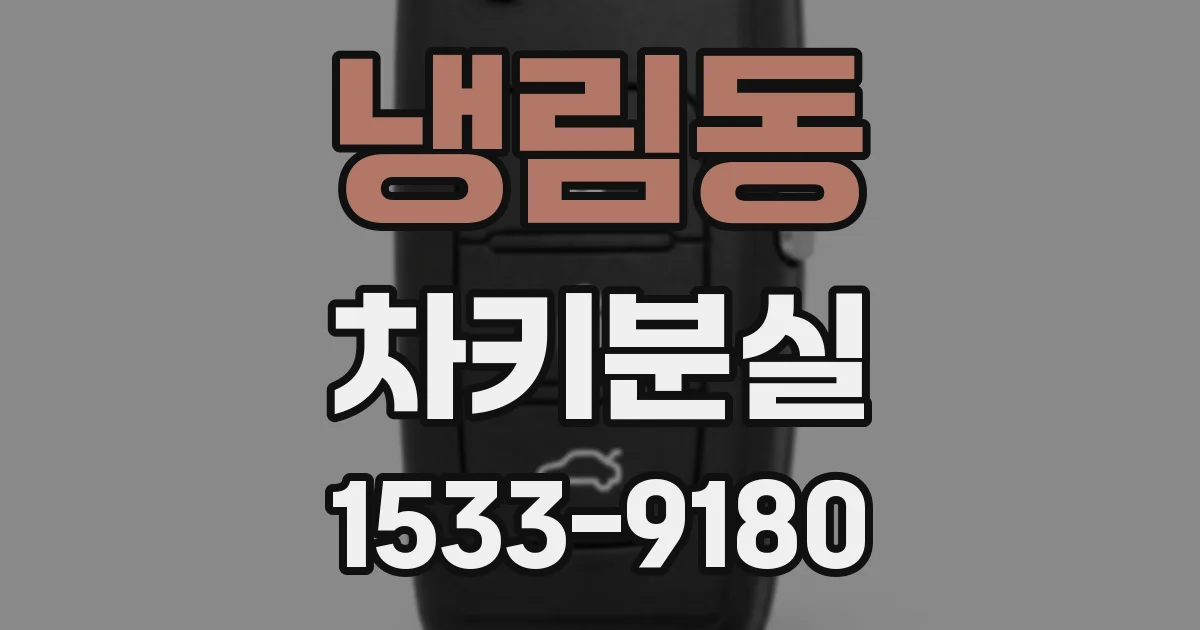 냉림동 차키분실