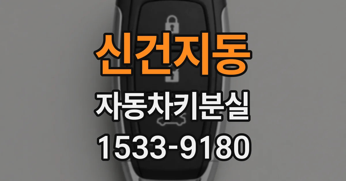 신건지동 자동차키분실