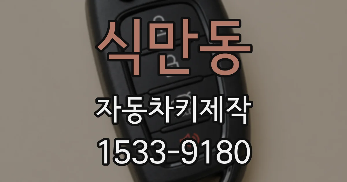 식만동 자동차키제작