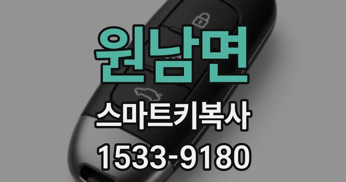 원남면 스마트키복사