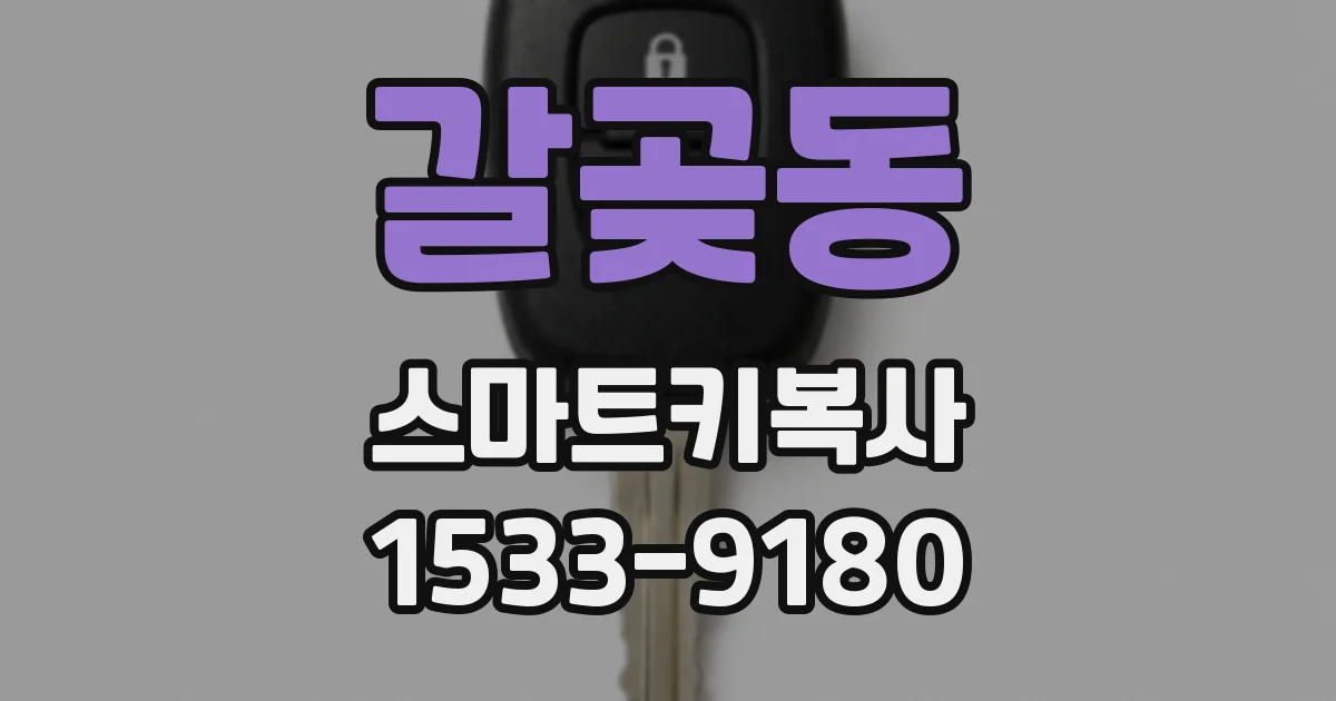 갈곶동 스마트키복사