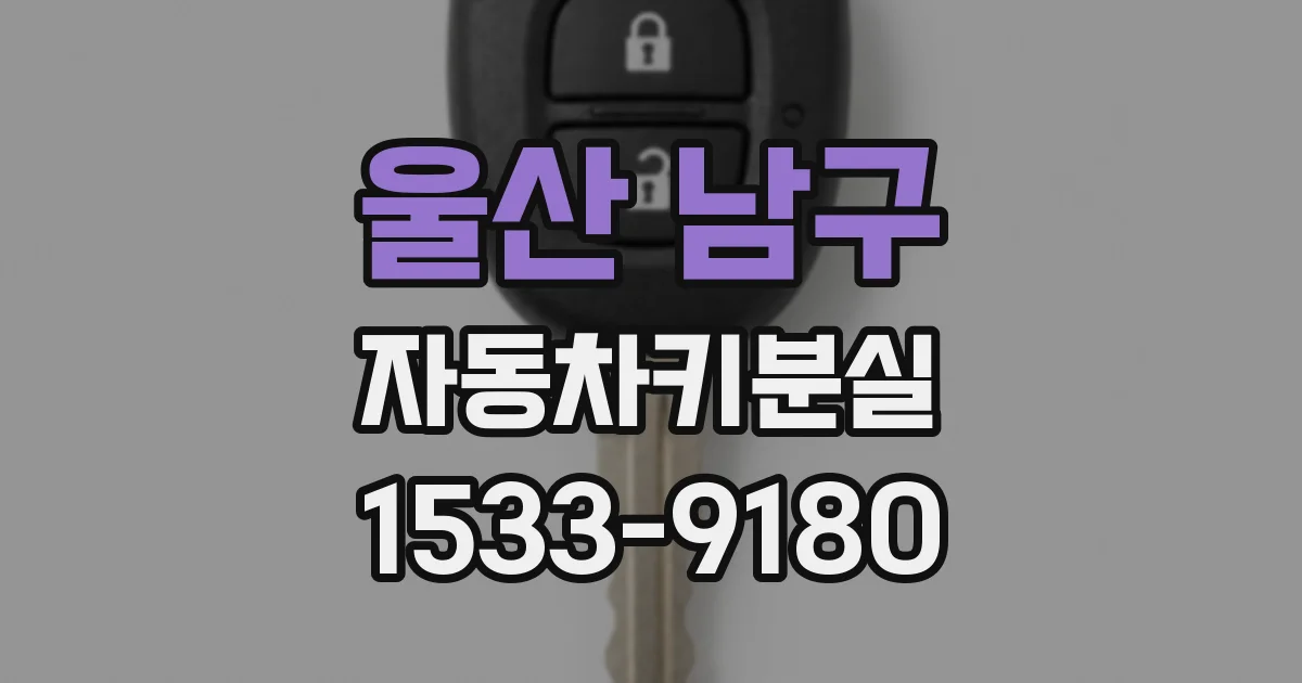 울산 남구 자동차키분실