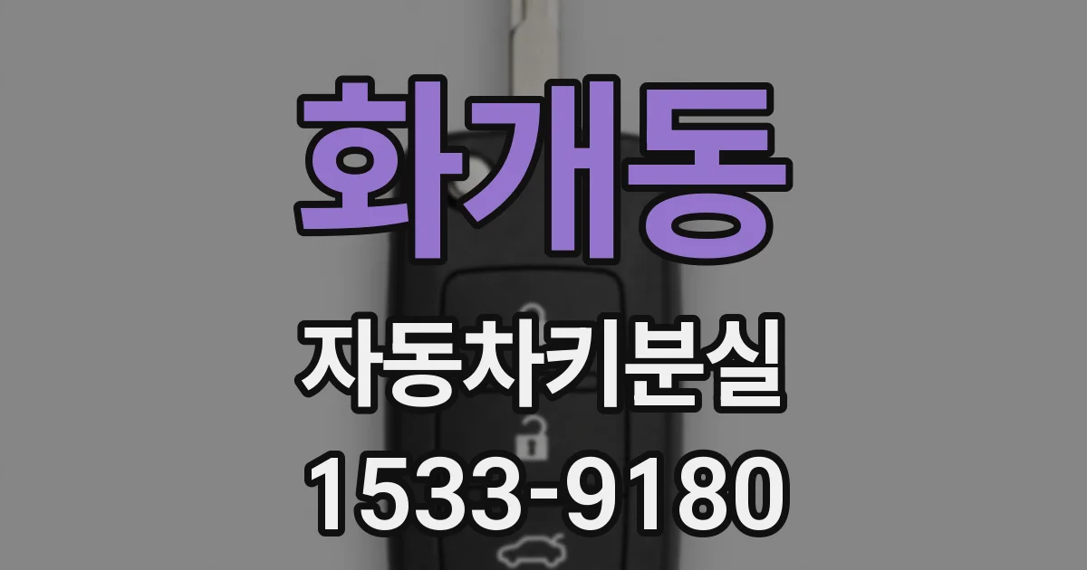 화개동 자동차키분실