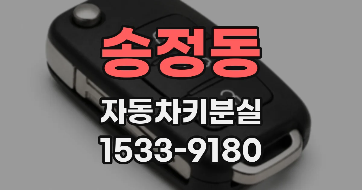 송정동 자동차키분실