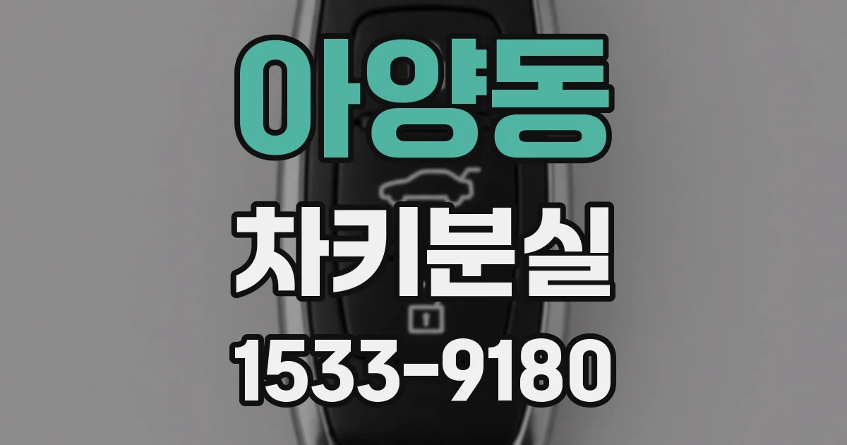 아양동 차키분실