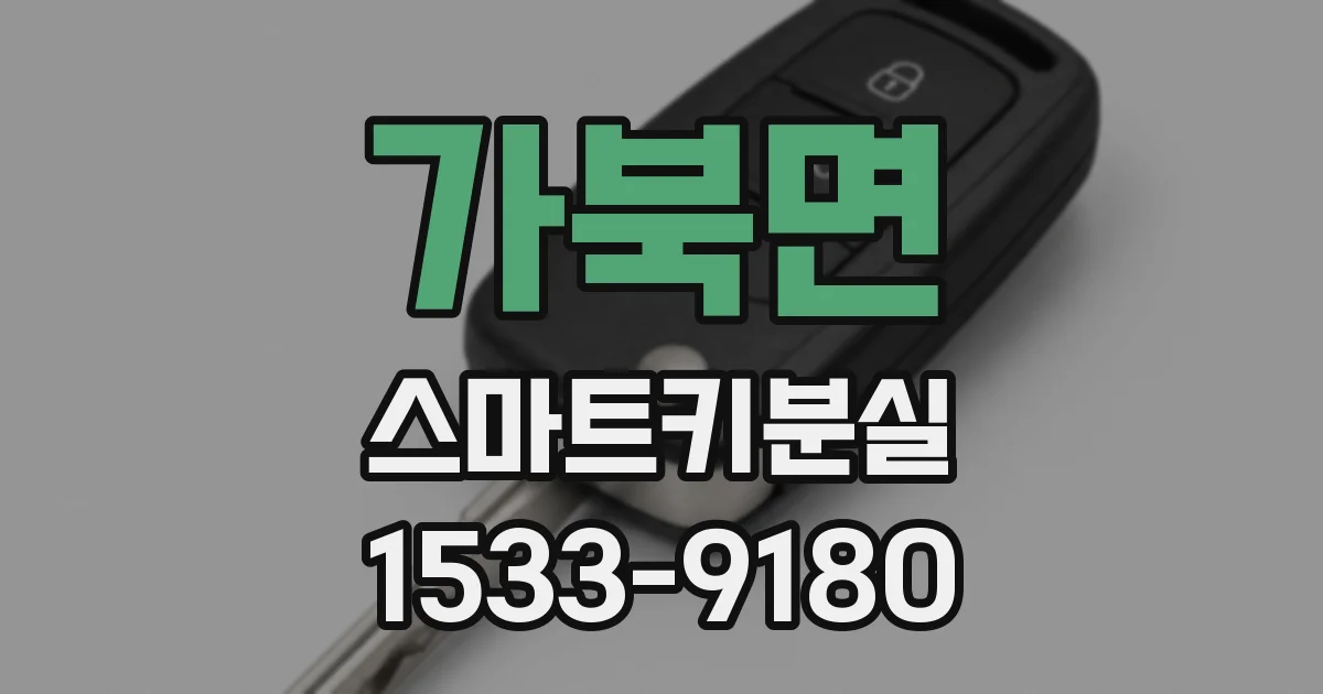 가북면 스마트키분실