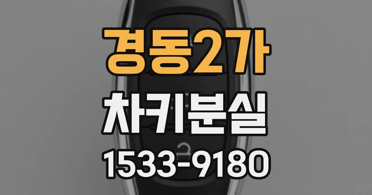 경동2가 차키분실