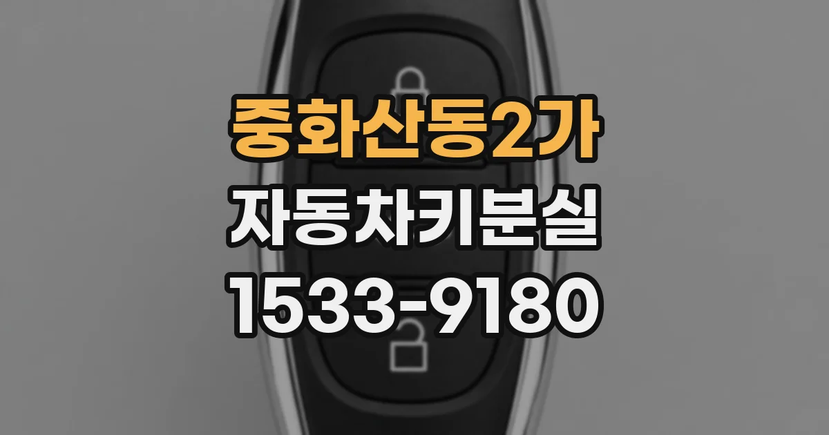 중화산동2가 자동차키분실