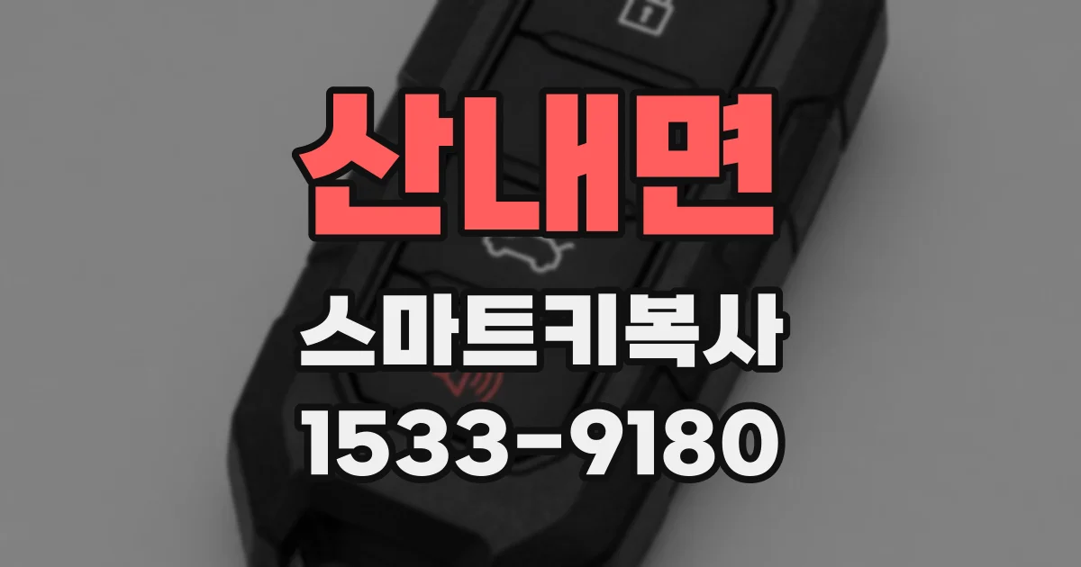 산내면 스마트키복사