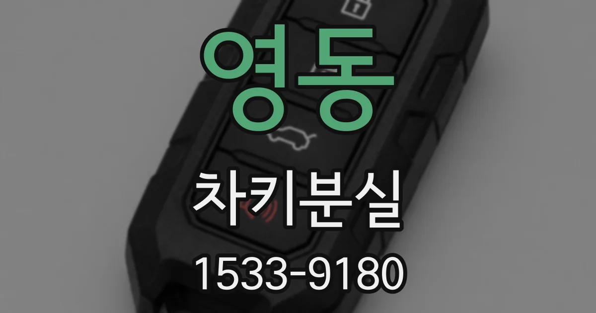 영동 차키분실