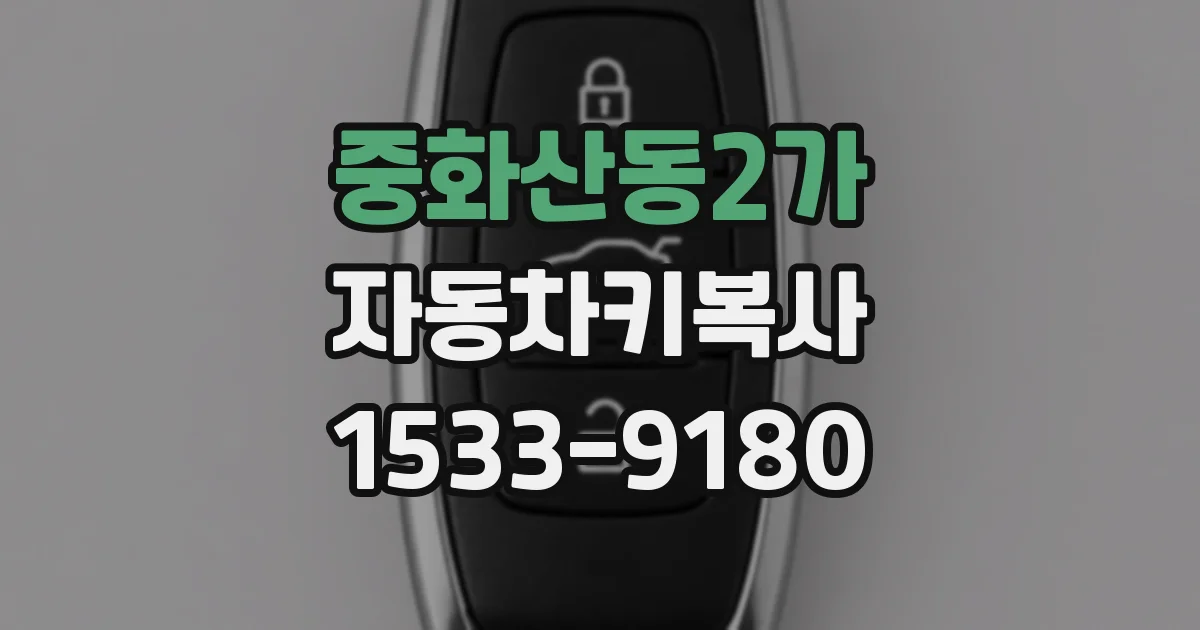 중화산동2가 자동차키복사
