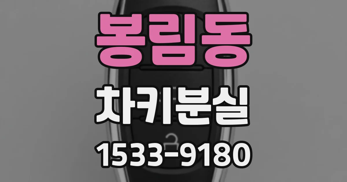 봉림동 차키분실