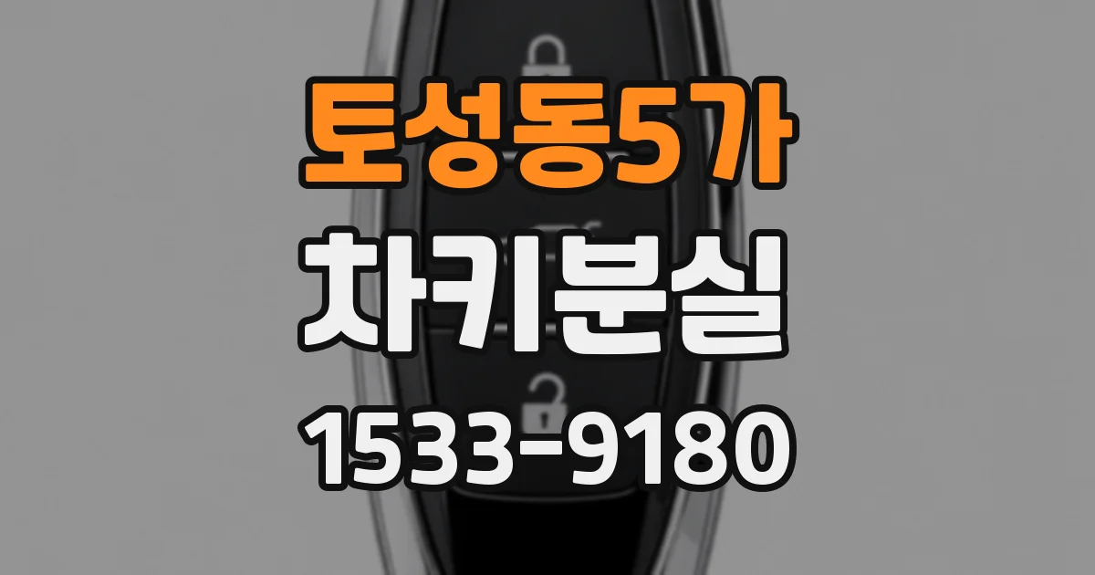 토성동5가 차키분실