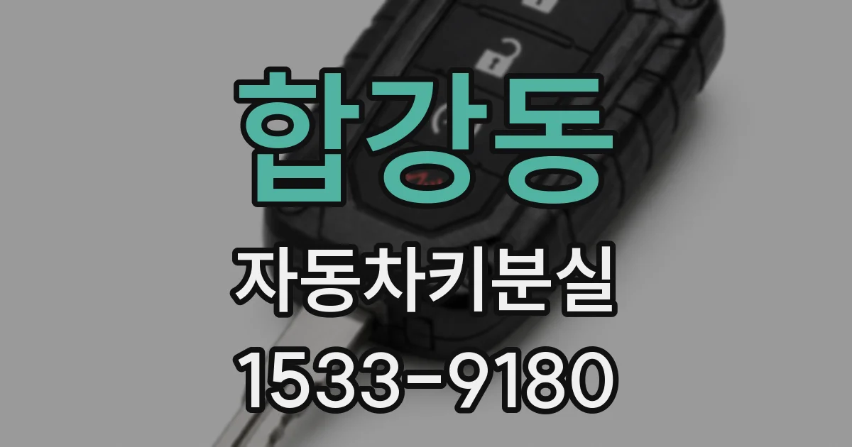 합강동 자동차키분실
