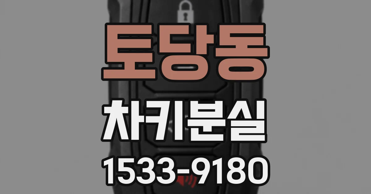 토당동 차키분실
