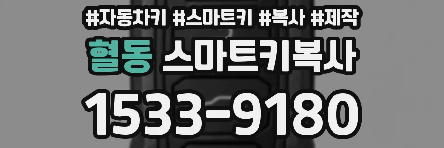 혈동 스마트키복사