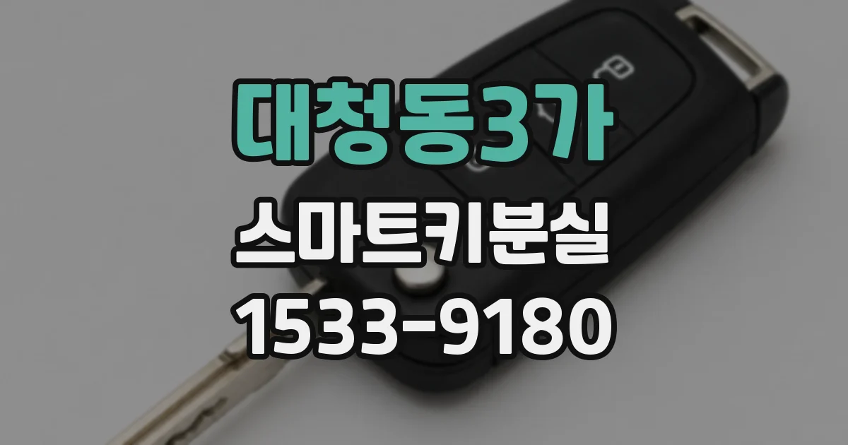 대청동3가 스마트키분실