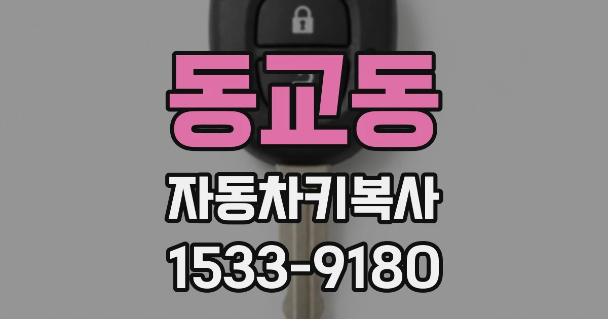 동교동 자동차키복사