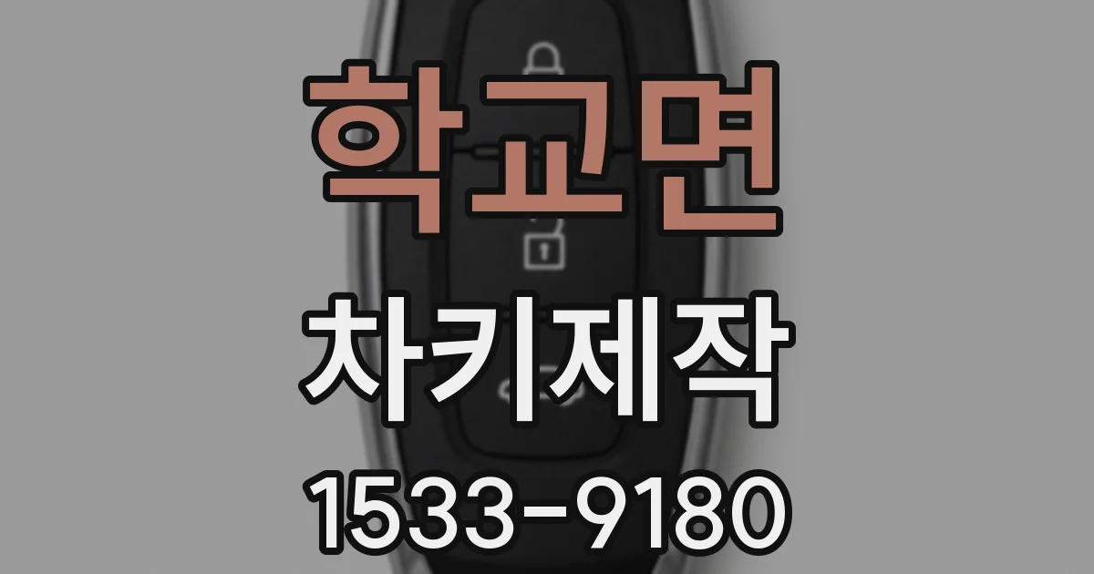 학교면 차키제작