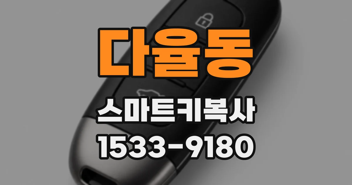 다율동 스마트키복사