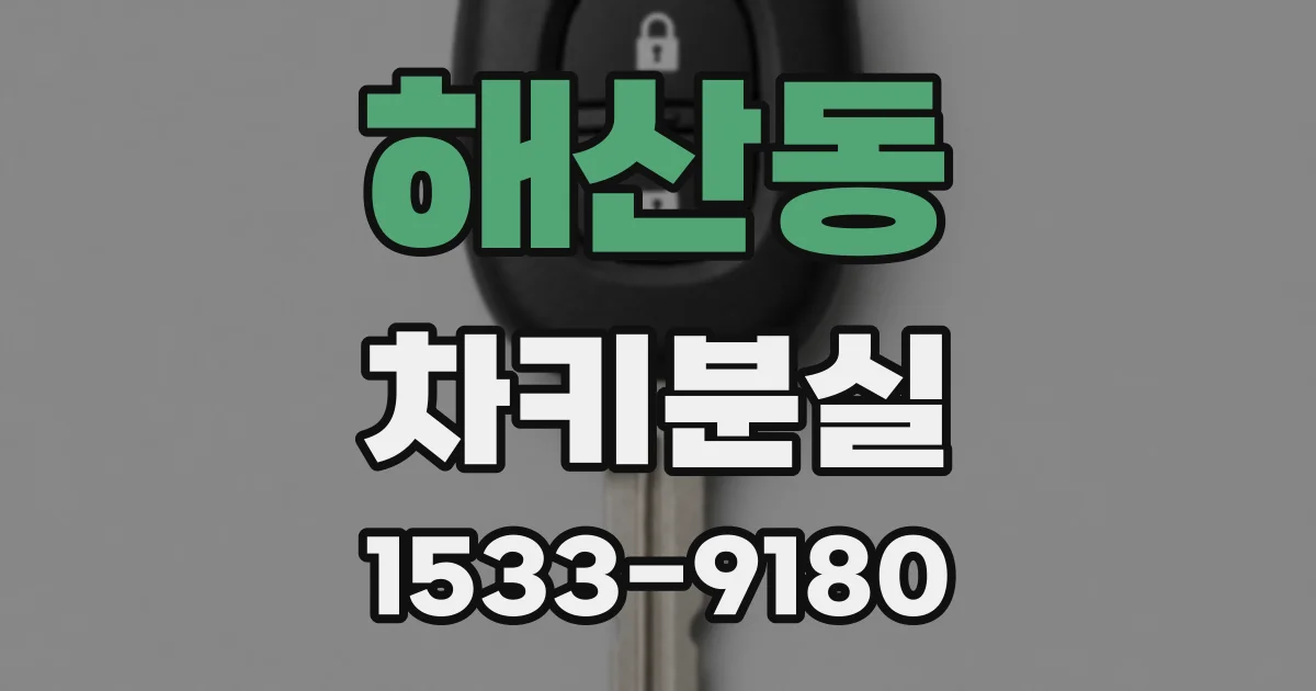 해산동 차키분실