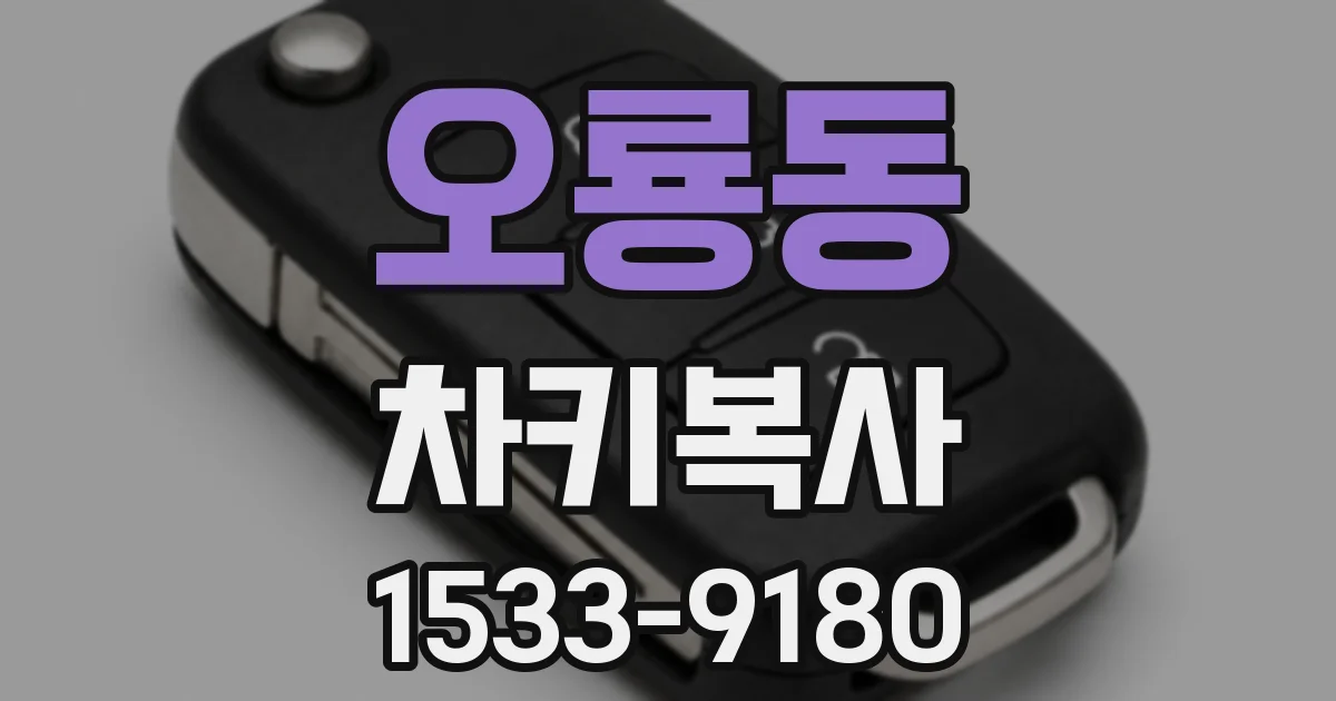 오룡동 차키복사