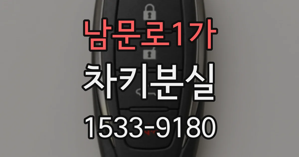 남문로1가 차키분실