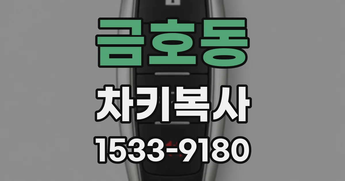 금호동 차키복사