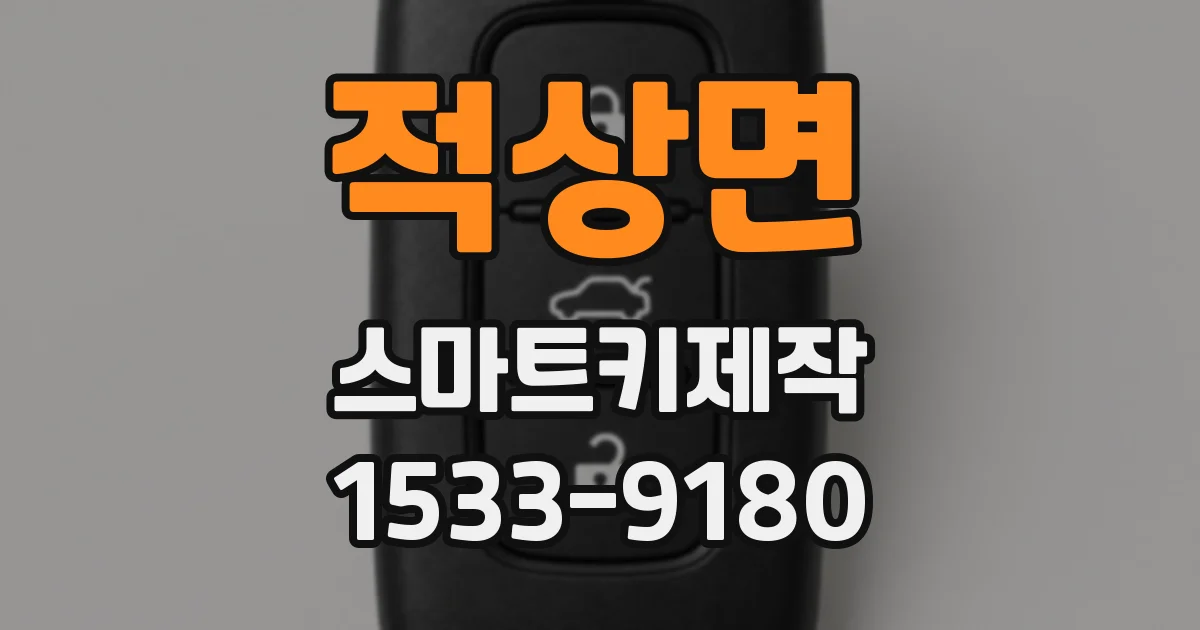 적상면 스마트키제작