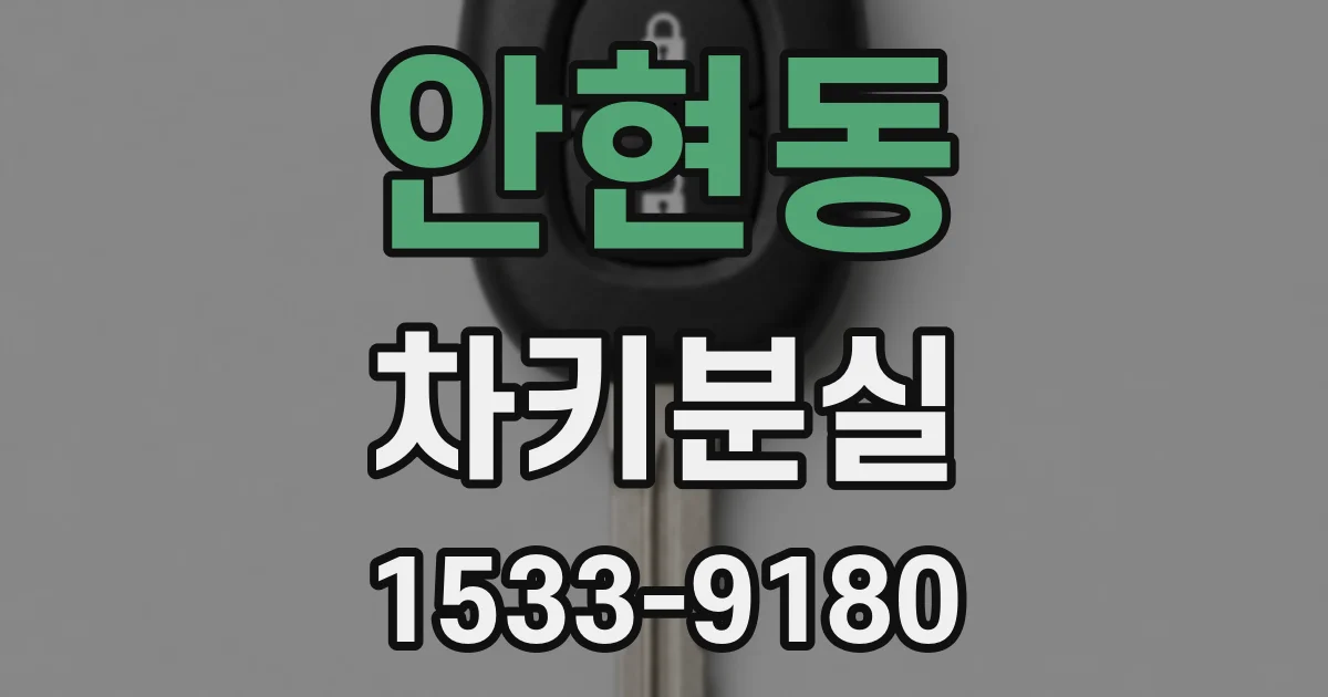 안현동 차키분실
