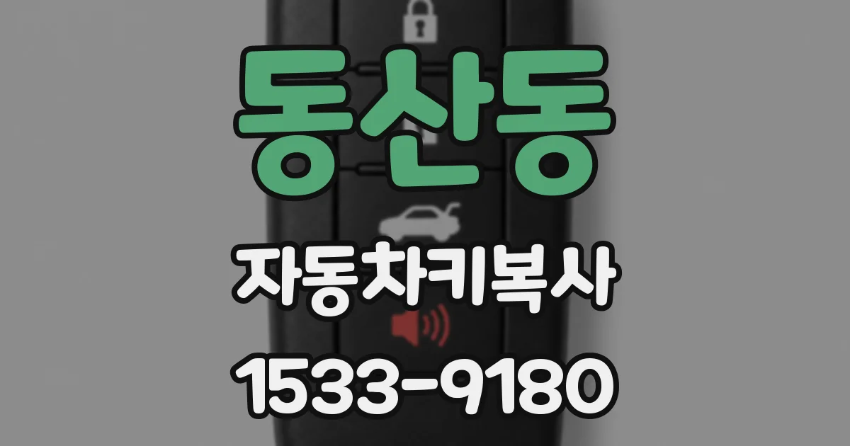 동산동 자동차키복사