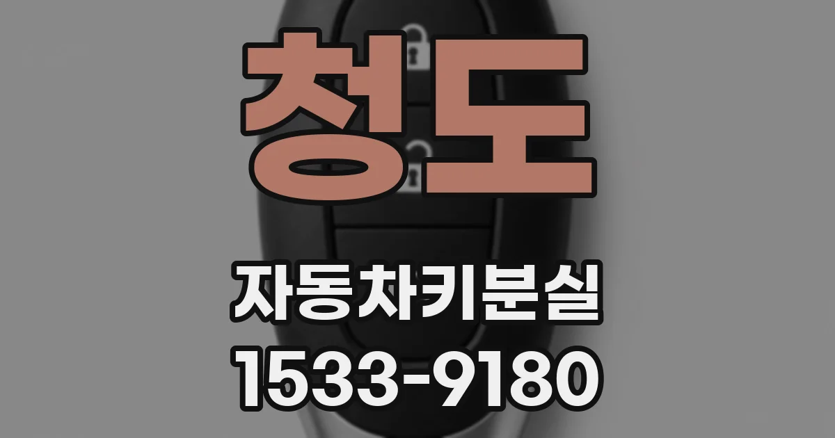 청도 자동차키분실