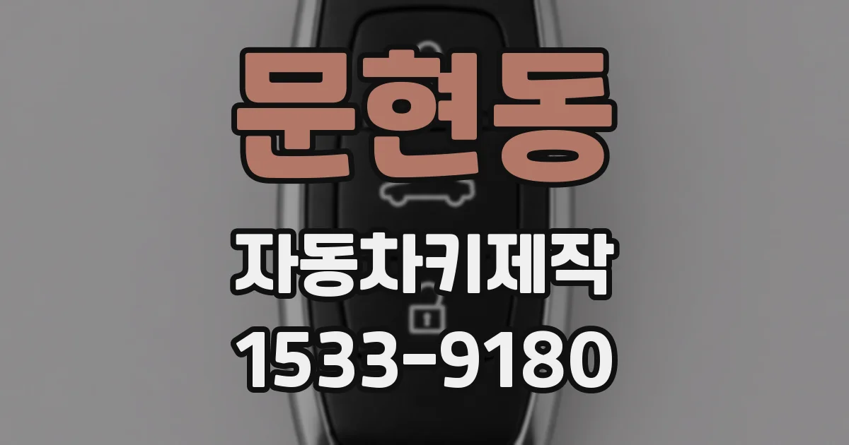 문현동 자동차키제작