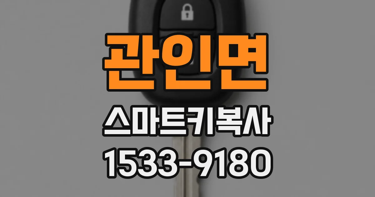 관인면 스마트키복사