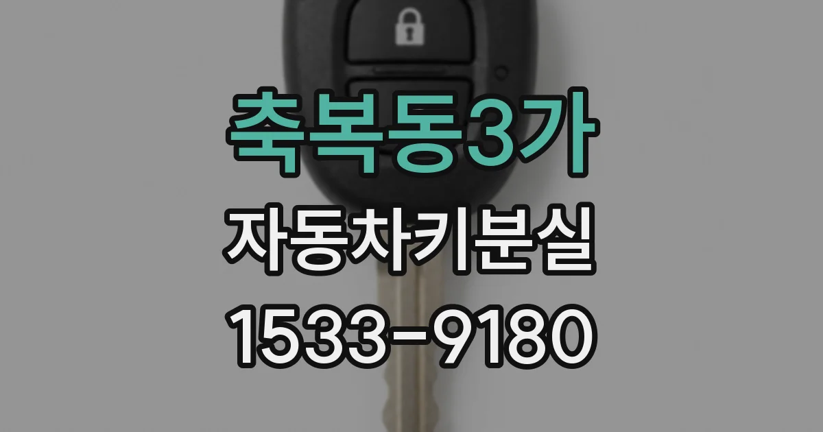 축복동3가 자동차키분실