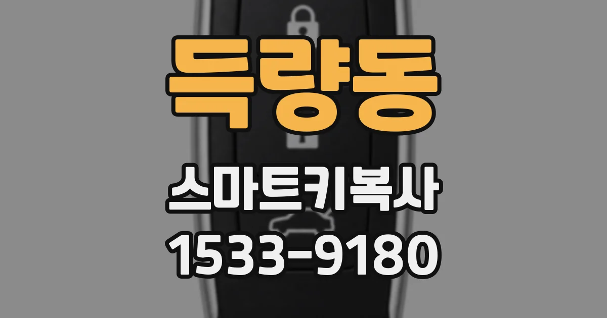 득량동 스마트키복사