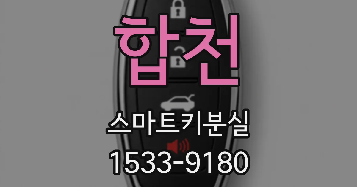 합천 스마트키분실