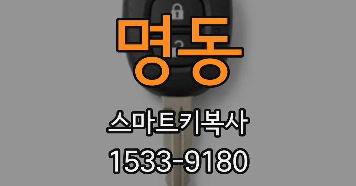 명동 스마트키복사
