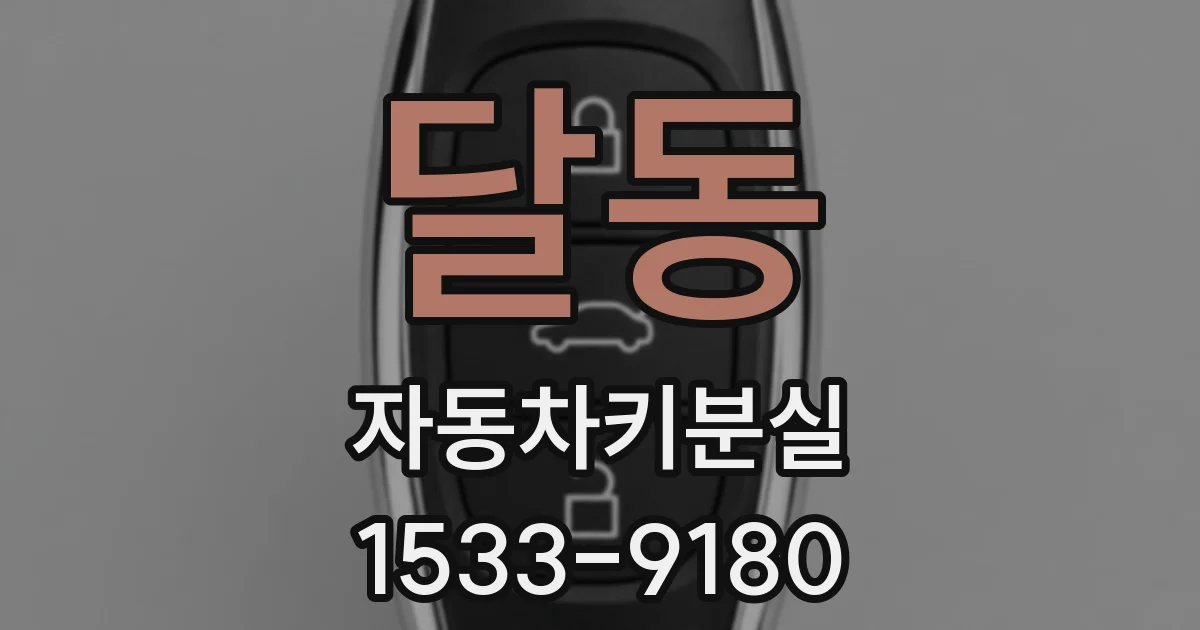 달동 자동차키분실