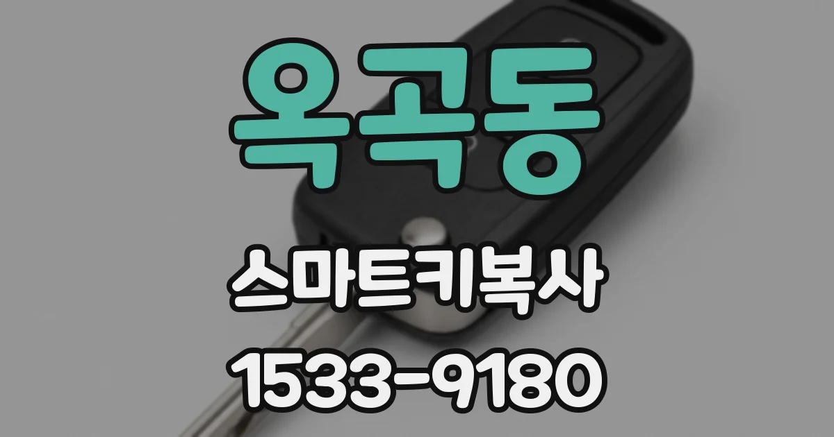 옥곡동 스마트키복사