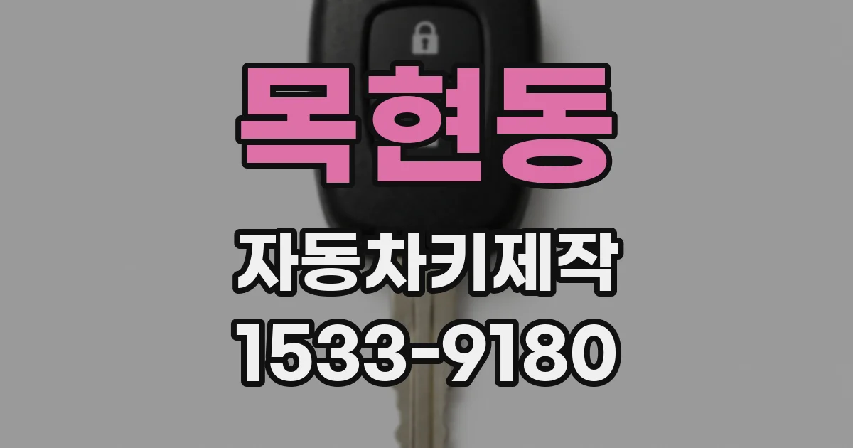 목현동 자동차키제작