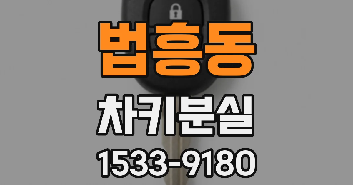 법흥동 차키분실