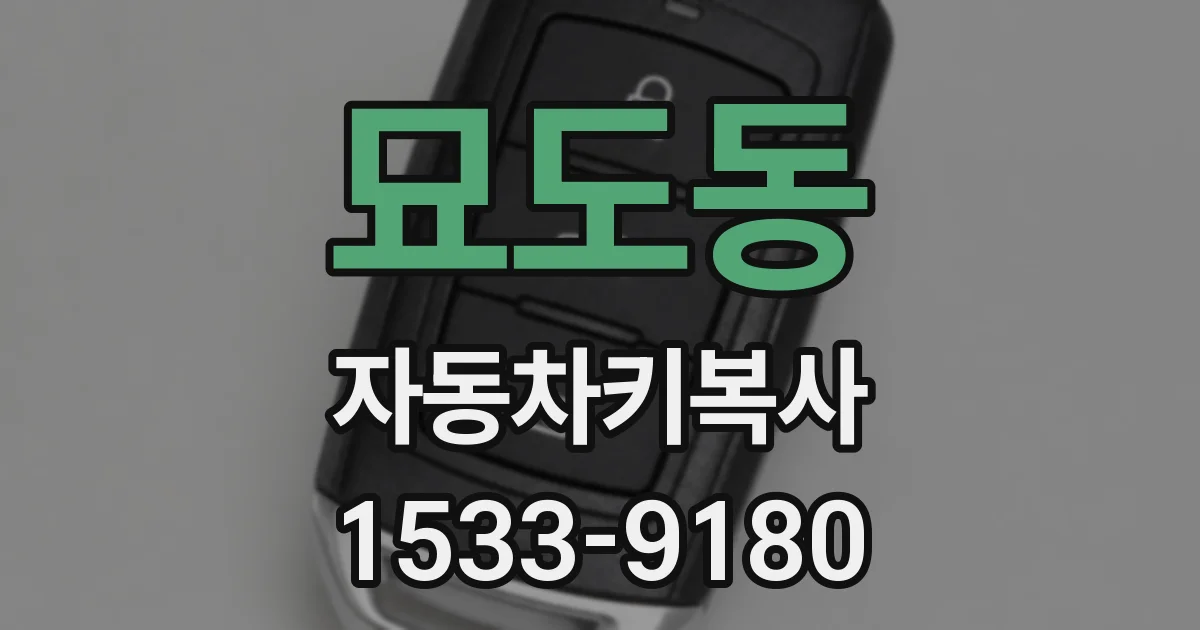 묘도동 자동차키복사