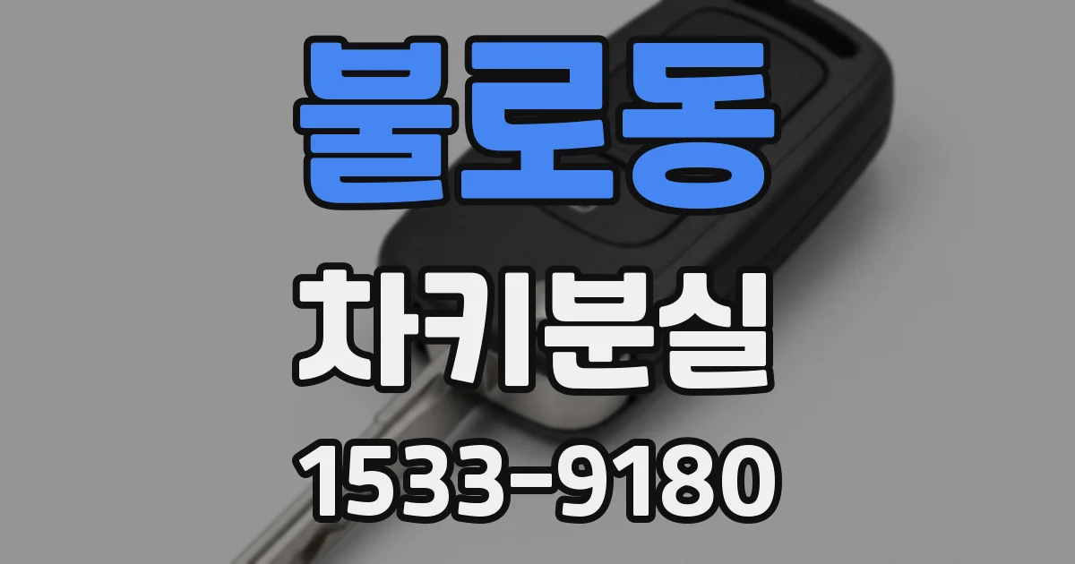 불로동 차키분실