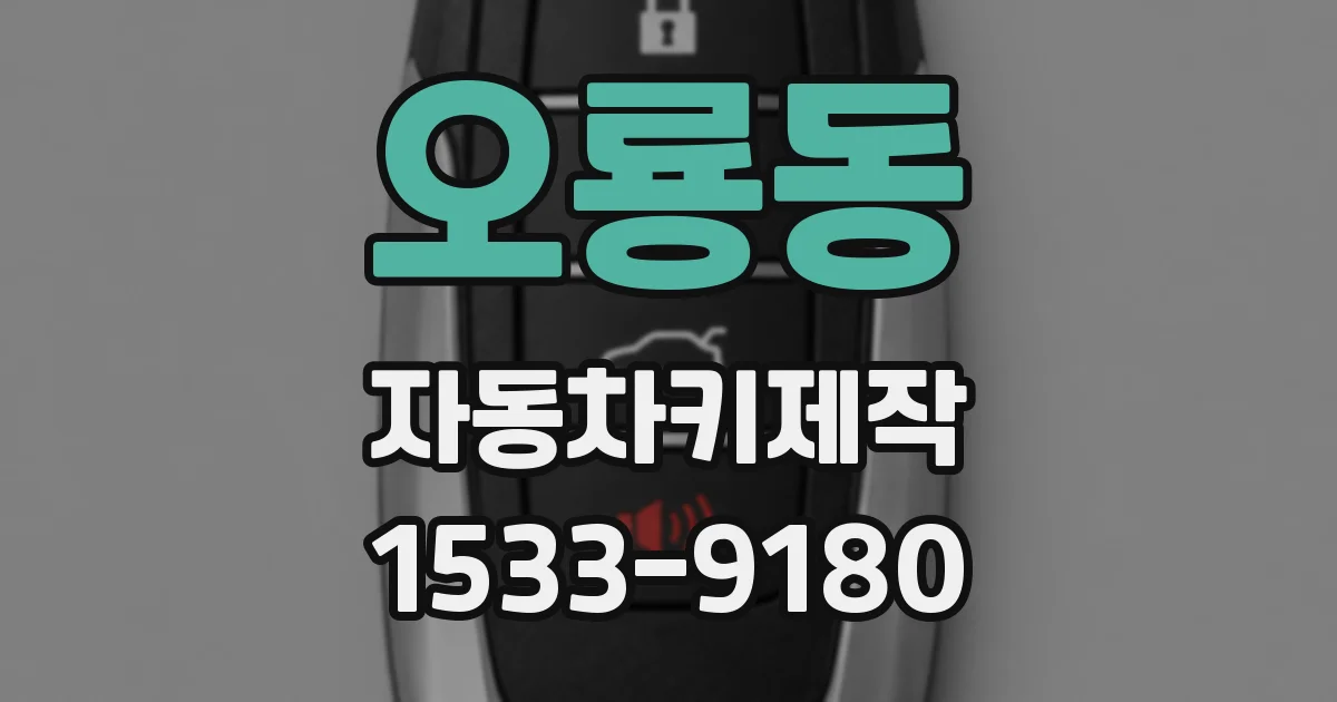 오룡동 자동차키제작