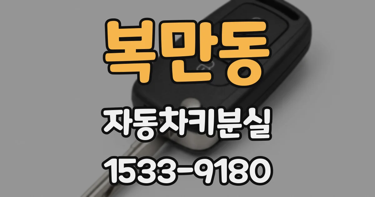 복만동 자동차키분실