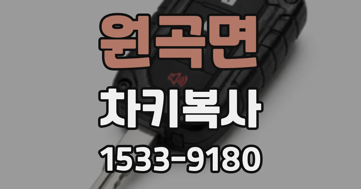 원곡면 차키복사
